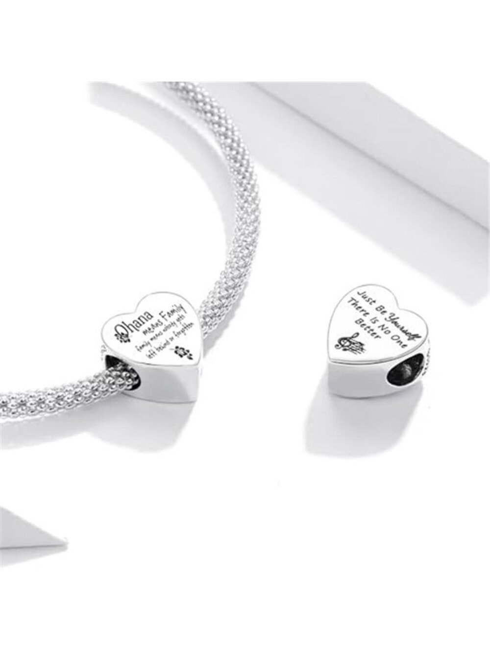 Love Heart Charm Ohana Family Charm Bracelet Pendant Gift Jewelry Women - Picture 5 of 7